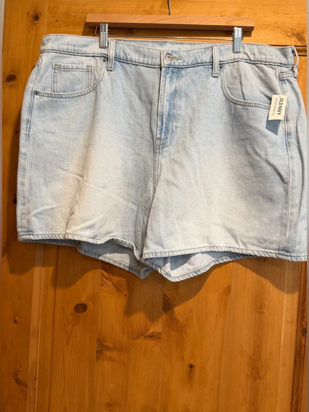Old Navy Light Blue High-Rise Baggy Denim Shorts - NWT